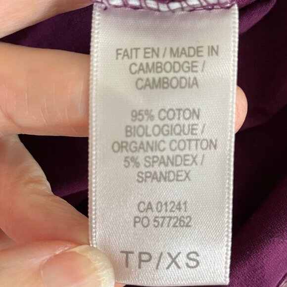 Simons Twik Green Co. Floral Organic Cotton Camisole Purple Pink Blue Sz XS NWOT - Picture 7 of 8